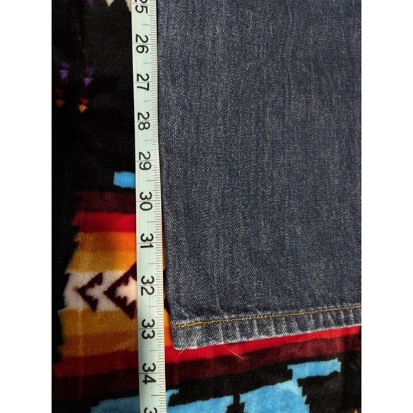 Cinch Medium Wash Zip Logo Straight Leg Denim Jeans Size 34x34 Mid Rise Cotton - Picture 7 of 7